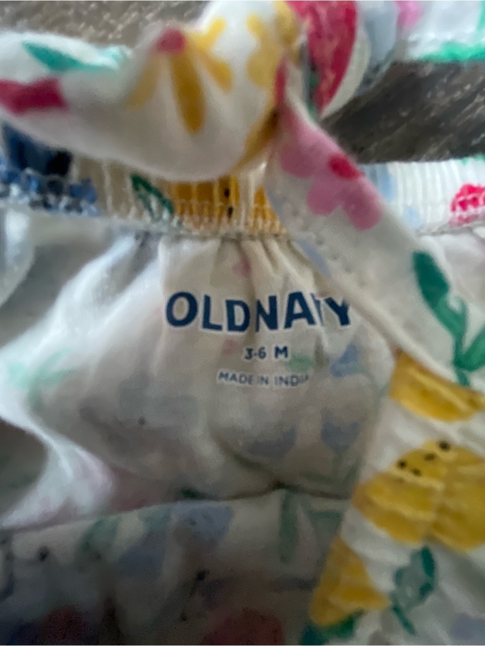 Old Navy White Baby Romper with Multicolor Floral & Fruit Print - Picture 2 of 2
